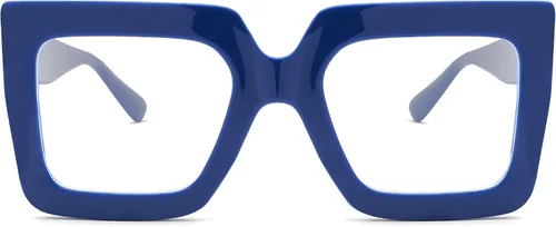 Vista 7 de Pro Acme Gafas de bloqueo de luz azul, marcos cuadrados grandes, anteojos falsos para mujer