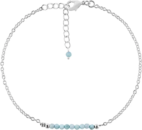 Vista 58 de YANARA Pulsera de tobillo para mujer, piedra de nacimiento natural, cuentas de piedras preciosas, tobillera delicada hecha a mano de 9 pulgadas +