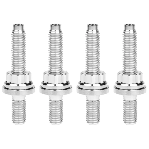 Vista 22 de Tornillo de titanio M8 M10x45 54 55 2.559 in paso 1.25 Kit de pernos de escape automotriz Kit tornillos, tuercas y arandelas Kit de 4 piezas