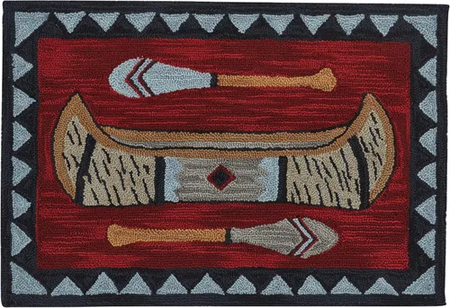 Vista 8 de Park Designs Adirondack Bear - Alfombra con ganchos, 24 x 36