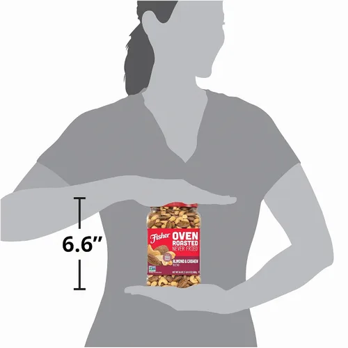 Vista 8 de FISHER Oven Roasted Never Fried - Mezcla de frutos secos asados al horno, nunca fritos Pack Of 1, Healthy Snacks For Adults, No Added Oil, No