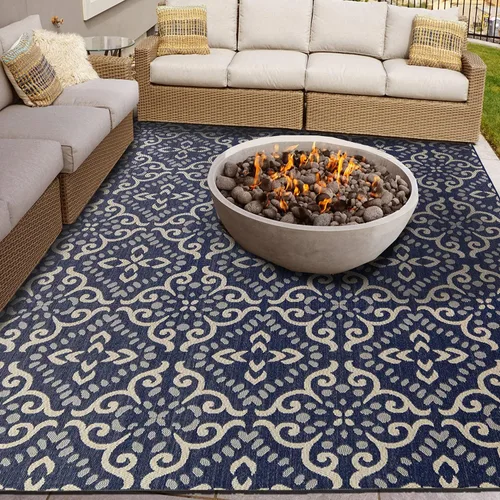 Vista 24 de Gertmenian Freedom Collection - Alfombra para exteriores con temática náutica y cuidado inteligente para terraza.