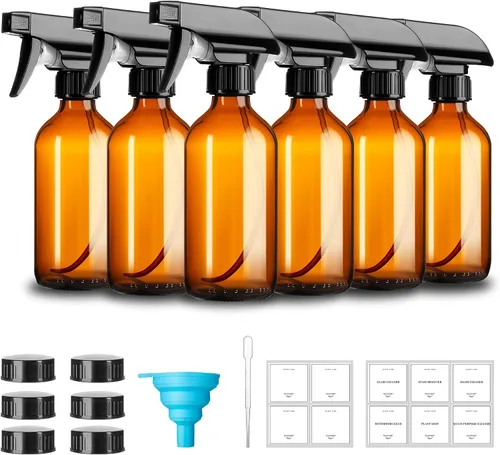 Vista 7 de GIVAMEIHF Botellas de spray de vidrio ámbar botellas de spray de vidrio