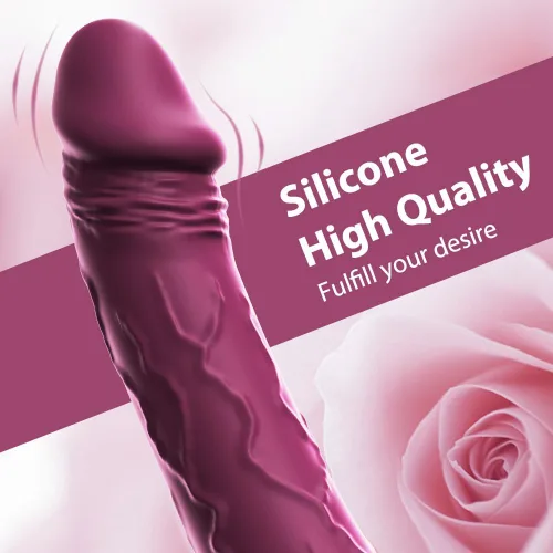 Vista 4 de Vibrador realista de 7.6 pulgadas para mujeres, 10 potentes modos de vibración para estimulación del clítoris y punto G, juguetes sexuales