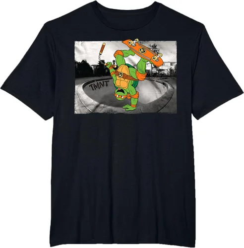 Vista 25 de Teenage Mutant Ninja Turtles Michelangelo - Camiseta de patinaje, Negro, S
