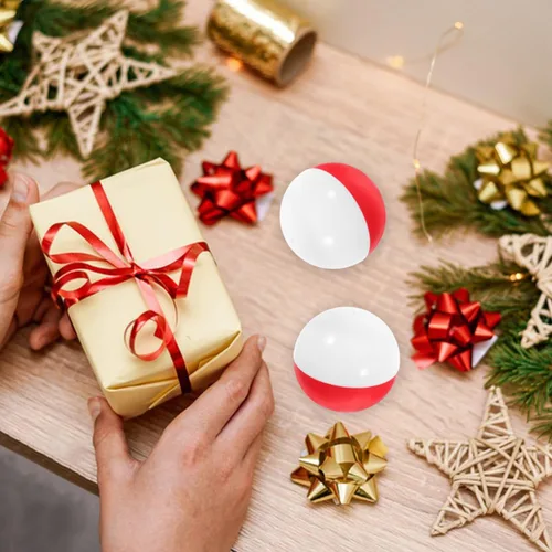 Vista 2 de Ibasenice Bolas de plástico vacías rellenables, 50 unidades, cápsulas transparentes para máquinas expendedoras, regalos de fiesta de Navidad