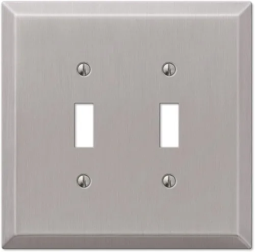 Vista 6 de Colester Direct - Placa de pared de níquel satinado para interruptor de pared, cubierta de tomacorriente GFI, acabado mate de níquel satinado