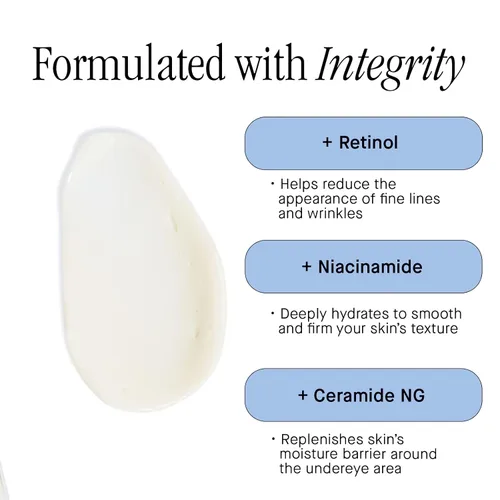 Vista 3 de Brandefy Retinol + Niacinamida Suero antienvejecimiento para ojos – Crema debajo de los ojos para ojeras y arrugas – Péptido, cafeína, vitamina C E