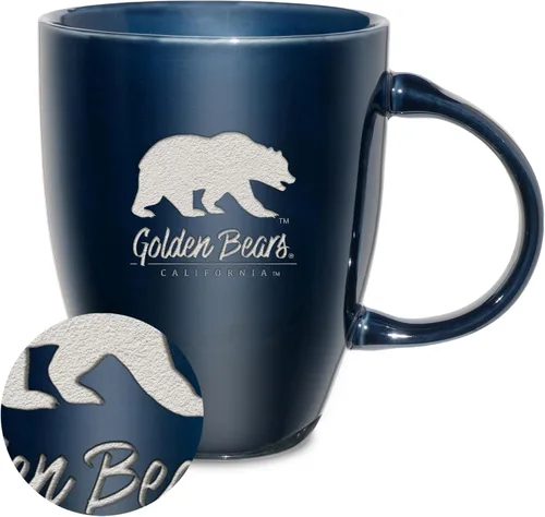 Vista 78 de Rico Industries - Taza de lustre cerámico con grabado láser de la NCAA de 18oz - Café-Té