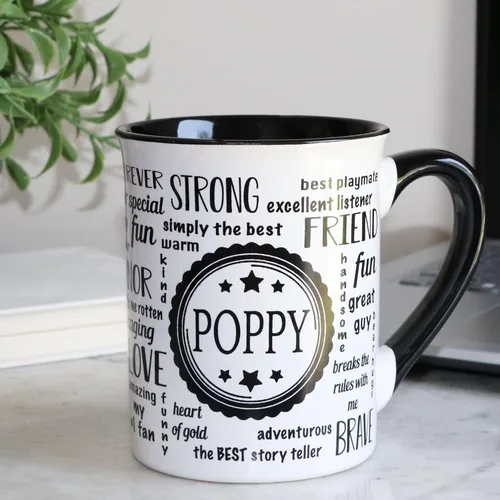 Vista 6 de Cottage Creek Tazas de café de cerámica Taza grande de amapola de 16 onzas Regalo ideal para abuelo, papá y papá para el día del padre