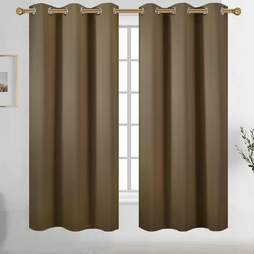Vista 74 de Diraysid Cortinas opacas beige con ojales para dormitorio, con aislamiento térmico, cortinas de oscurecimiento de habitación, 38 x 54 pulgadas, 2