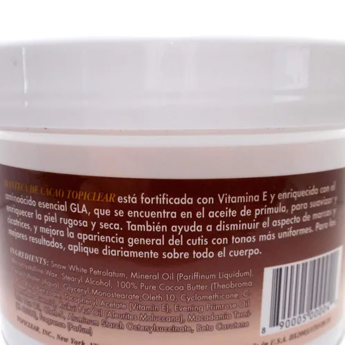Vista 3 de Topiclear Tarro de crema de manteca de cacao de 18 oz