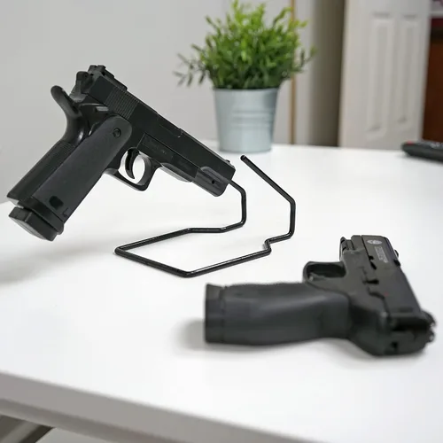 Vista 5 de BOOMSTICK Estante de montaje en pared para pistola con revestimiento de vinilo negro