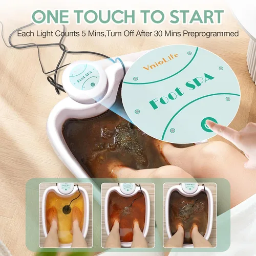 Vista 2 de Máquina de desintoxicación iónica para baño de pies, spa de desintoxicación de pies de iones para uso doméstico, salón de belleza, club de spa