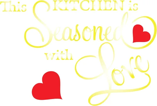 Vista 12 de Calcomanía de pared con cita This Kitchen is SEASONED WITH LOVE
