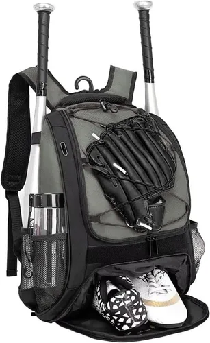 Vista 9 de DAFISKY, Mochila para Bolsón de Béisbol y Sóftbol - Mochila para Equipo de Bate de Béisbol, Sóftbol y Bola T para Jóvenes y Adultos con Soportes