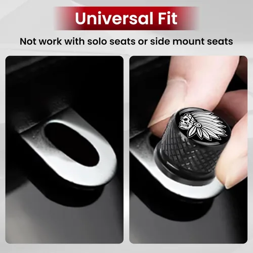 Vista 5 de Tornillo de perno de asiento de guardabarros moleteado inoxidable de 1/4 "-20 roscas compatible con Harley Sportster Dyna Softail Touring CVO Negro