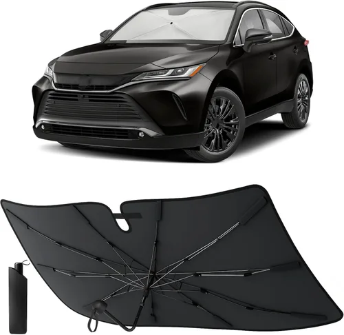Vista 19 de EcoNour Parasol plegable para parabrisas de Mazda 3 2014-2016 2017 2018, parasol para ventana delantera de automóvil, protección UV, bloqueador