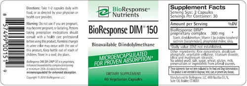 Vista 2 de BioResponse DIM 150-150mg x 60 cápsulas