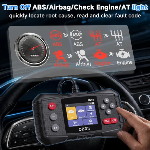 Vista 5 de Escáner del ABS y del SRS OBD2 con la transmisión, exploración rápida de la Escáner obd2 negro