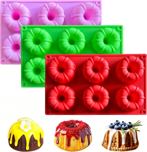 Vista 6 de saphe Molde de silicona para tartas, moldes de silicona para tartas, utensilios para hornear antiadherentes de 10 pulgadas para gelatina, gelatina
