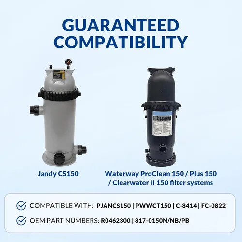 Vista 3 de Ultra Series - Cartucho de filtro de piscina, compatible con Jandy CS150 Waterway 150, repuesto para R0462300 817-0150N PJANCS150 C-8414, tela