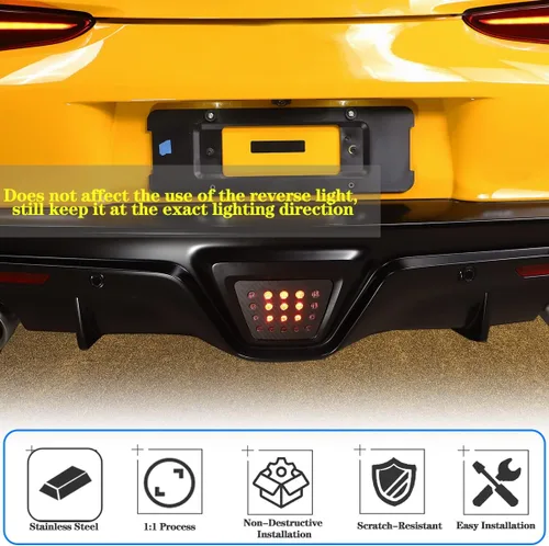 Vista 5 de Cubierta de luz de marcha atrás para automóvil compatible con Toyot@ Supr@ GR A90 A91 MK5 2019-2024, cubierta de protección de protección