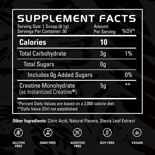 Vista 7 de Ganancias en monohidrato de creatina instantánea a granel para mujeres y hombres, polvo soluble para antes del entrenamiento, apoya la construcción