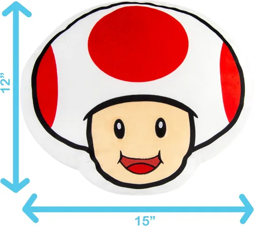 Vista 4 de Club Mocchi- Mocchi- Nintendo Super Mario Peluche - Peluche de Toad - Peluches Suaves Coleccionables - 15 Pulgadas