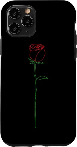 Vista 10 de Funda para iPhone 14 Simple con diseño de líneas rojas y verdes