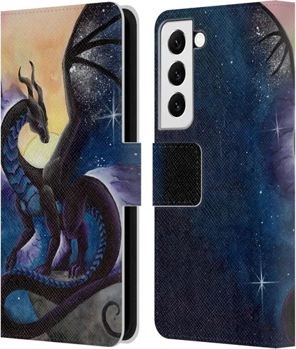 Vista 107 de Head Case Designs Officially Licensed Carla Morrow Galactic Entrancement Dragons Leather Wallet Case Compatible with Samsung Galaxy A07 4G