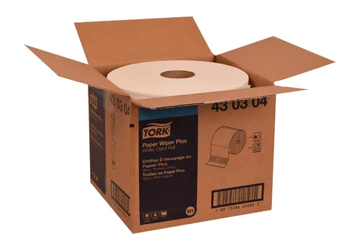 Vista 4 de Tork Paper Wiper Plus White W1, rollo gigante, 1 x 800 pies, 430304
