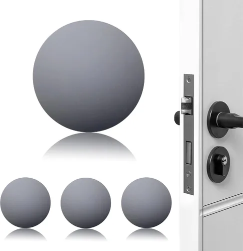 Vista 10 de Topes de Puerta Protector de Pared Protector Amortiguador Pomo de Puerta Mango de Puerta Parachoques Autoadhesivo Silenciador Goma Suave Almohadilla