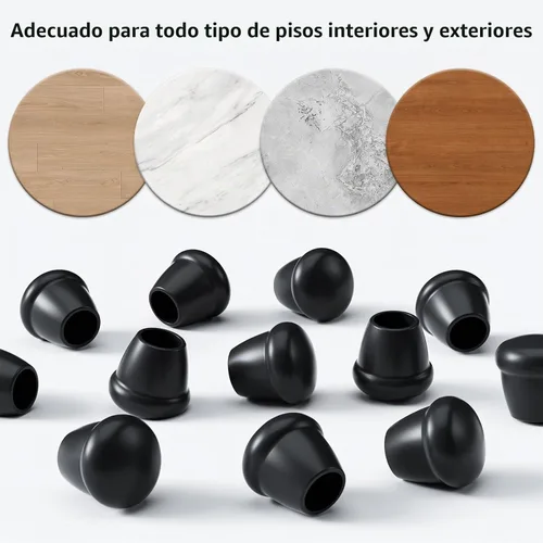 Vista 8 de Ezprotekt Tapas de goma antideslizantes para patas de silla de 0.75