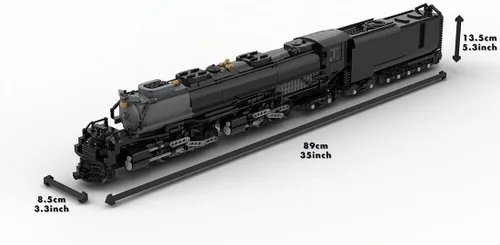Vista 8 de Bloques de construcción de locomotora, 1/40 4014 Big Boy RC Train Juego de bloques de construcción, kit de locomotora de vapor a control remoto