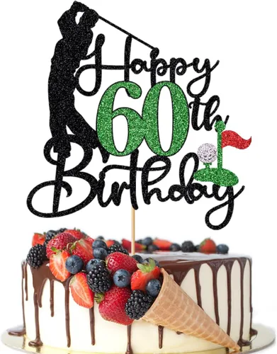 Vista 29 de Golf Happy 10th Birthday Cake Topper, Golfer/Sports Themed Birthday or Retirement Cake Decorations,Golf Ten 10 Years Old Ball Player Sport Themed