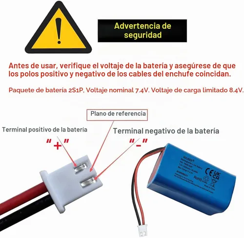 Vista 7 de AOLIKES Batería de iones de litio de 7.4 V 5200 mAh, batería recargable con enchufe XH2.54-2Pin, baterías de bricolaje 18650 2S2P Li-ion