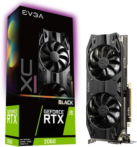 Vista 9 de EVGA 06G-P4-2066-KR GeForce RTX 2060 KO Gaming, 6GB GDDR6, ventiladores duales, placa trasera de metal