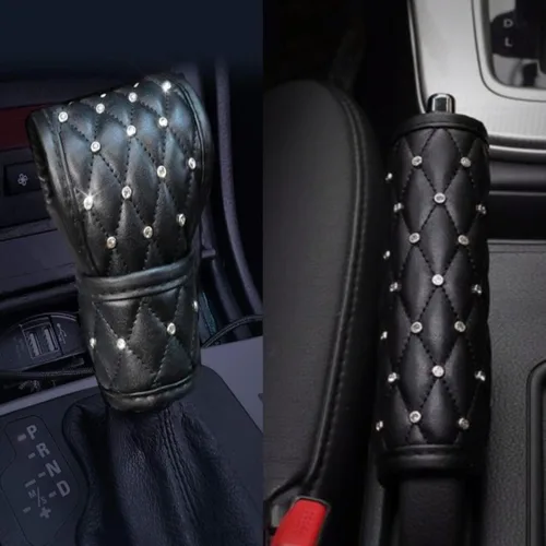 Vista 5 de 2 piezas de almohadillas para cinturón de seguridad con cristal brillante, fundas para cinturón de seguridad de coche con brillo, accesorios
