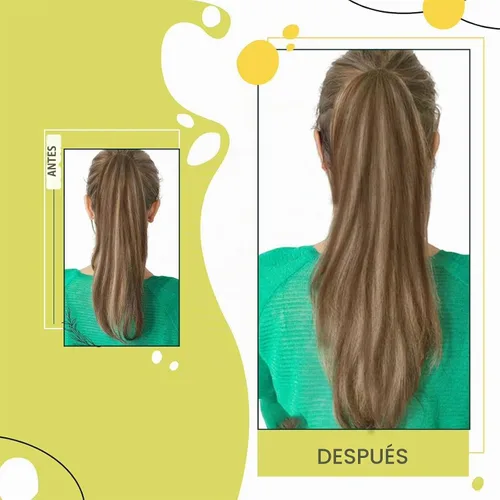 Vista 2 de RUNATURE - Extensiones de cabello humano con cola de caballo, 18 pulgadas, 2.82 oz, #3P12, sedoso B-09-#3P12