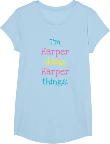 Vista 20 de Harper - Camiseta de regalo para niños con texto personalizado