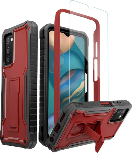 Vista 8 de ExoGuard Funda para Samsung Galaxy A03S 5G, funda de goma resistente a prueba de golpes con protector de pantalla para teléfono Samsung A03S 5G, Azul