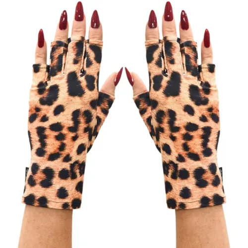 Vista 34 de ManiGlovz - Guantes de uñas originales con protección UPF 50+ UV Manicura de gel y guantes anti UV sin dedos para mujeres Se pueden utilizar