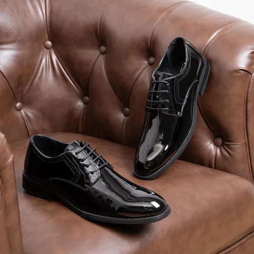 Vista 5 de Vostey Zapatos de vestir para hombre clásicos con punta de ala Brogue Oxfords