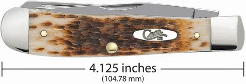 Vista 2 de Navaja Case de hueso de ámbar quemado Ámbar (Amber Bone)