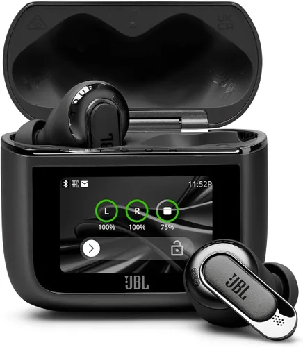 Vista 4 de JBL Tour Pro 3 Auriculares inalámbricos con cancelación de ruido con funda gSport (negro)