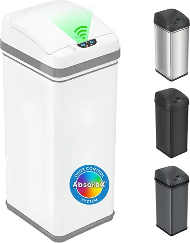 Vista 20 de iTouchless PUEDE DE BASURA AUTOMÁTICO DE 13 GALONES CON FILTRO DE ABSORTE DE OLOR Y BLOQUEO DE LA TAPA, PINDADOR DE BASURA DE COCINA DE SENSOR negro
