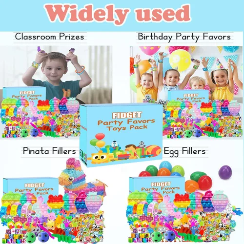 Vista 6 de 118 piezas de juguetes fidget para niños, paquete de juguetes sensoriales antiestrés, regalos de fiesta para niños con ansiedad, autismo, TDAH