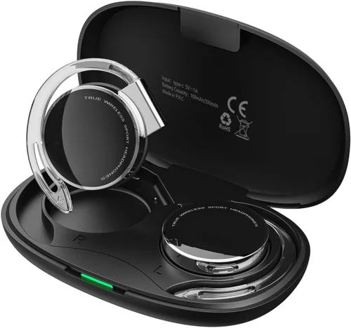 Vista 7 de Micool Auriculares de oreja abierta Bluetooth 5.4, auriculares deportivos inalámbricos con cancelación de ruido en forma de gota de agua