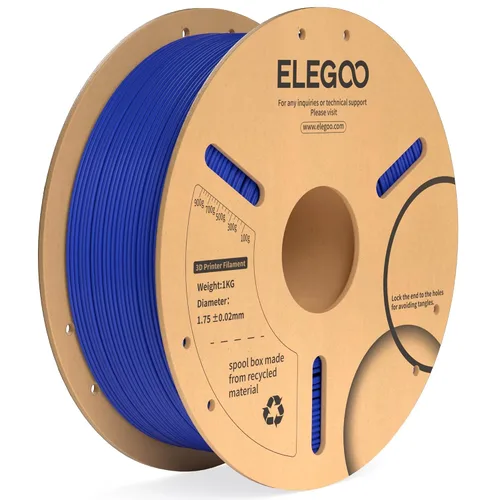 Vista 43 de ELEGOO Paquete de filamento PLA Plus negro 10KG, filamento para impresora 3D PLA+ resistente de 1.75mm precisión dimensional +/- 0.02mm, paquete